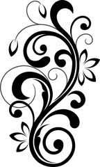 Flourish embellishment vector floral element
