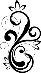 Flourish embellishment vector floral element