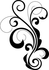 Flourish embellishment vector floral element