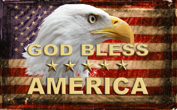 God Bless America, American Eagle, US Flag