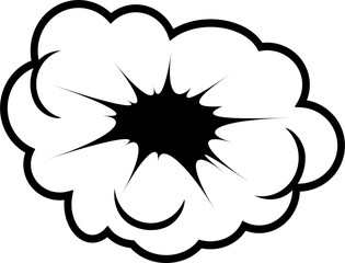 Bang symbol, isolated burst of bomb