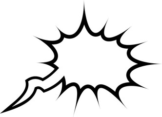 Bang symbol, isolated burst of bomb