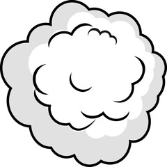 Bang symbol, isolated burst of bomb