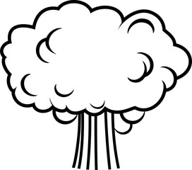 Bang symbol, isolated burst of bomb