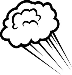 Bang symbol, isolated burst of bomb