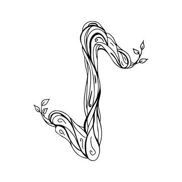 Runa Eihwaz, Eiwaz. Wooden doodle style. A magical amulet of change and change. Balance and harmony. Elder Futhark. The alphabet is Nordic and northern. Viking letters. Magic tattoo.