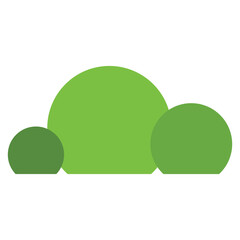 Green grass, bush, tree bush and lawn or turf.