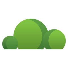 Green grass, bush, tree bush and lawn or turf.