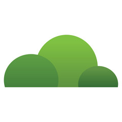 Green grass, bush, tree bush and lawn or turf.