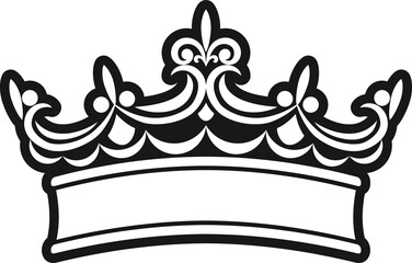 Crown outline icon isolated royal treasure