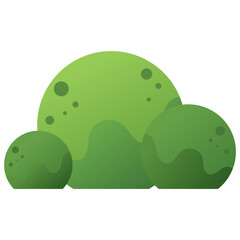 Green grass, bush, tree bush and lawn or turf.