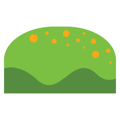 Green grass, bush, tree bush and lawn or turf.