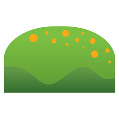 Green grass, bush, tree bush and lawn or turf.