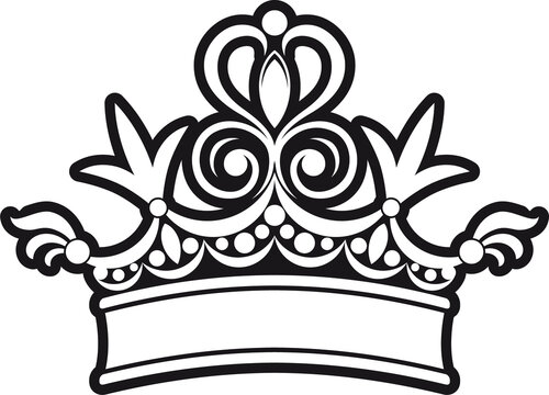 recommend clip art: Crown outline icon isolated royal treasure