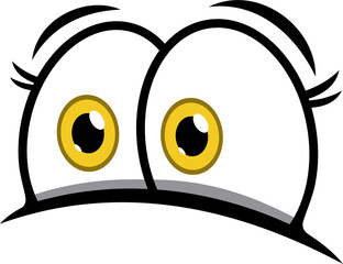 Obraz premium Thrilled eyes expression vector illustration