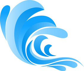 Obraz premium Navy blue ocean wave vector illustration