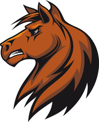 Angry horse cartoon color vector illustration © Vector Tradition