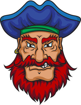 recommend clip art: Pirate captain hand drawn vector illustration