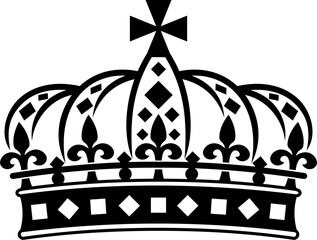 Monarchy symbol isolated royal crown