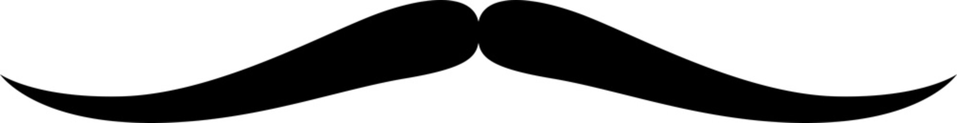 Fototapeta na wymiar Gentlemans mustaches isolated barbershop symbol