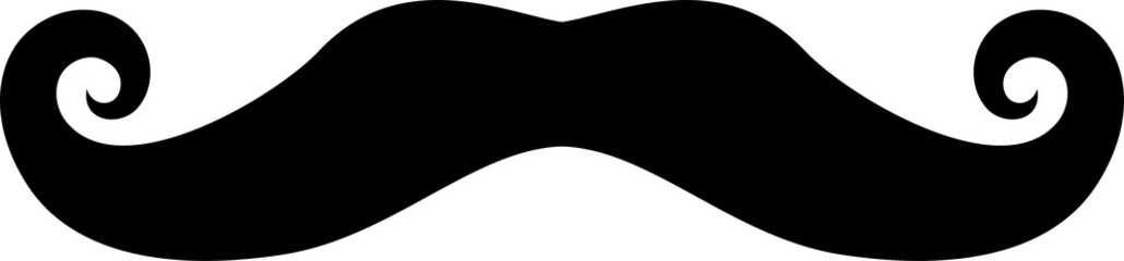 Gentlemans mustaches isolated barbershop symbol