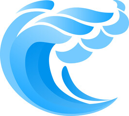 Waves of ocean, storming sea symbol