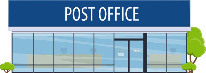 Postal building, post office icon