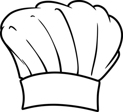 recommend clip art: White chef cook hat isolated linear icon