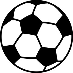 Soccer ball outline vector illustration