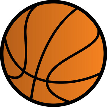 Ball for basketball flat vector illustration