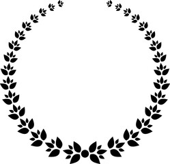 Fototapeta premium Victory symbol, isolated laurel wreath