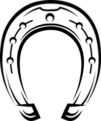 Vector icon of horseshoe