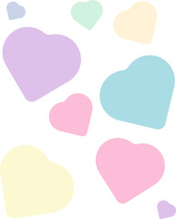 cute pastel heart shape decoration