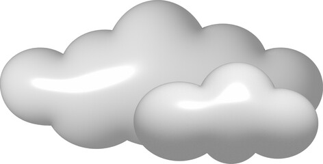 3D cloud  weather icon