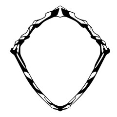 Frame logo mascot symbol made of stones