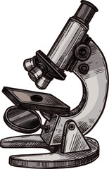 Microscope isolated sketch icon