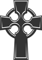 Celtic cross with circle isolated religion symbol - obrazy, fototapety, plakaty