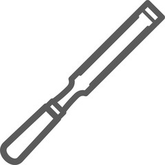 Metalworking and woodworking tool isolated chisel