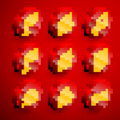 Set line Hanging sign with Sold, House wrong mark, Realtor, Rent, under protection, Online real estate house, message and heart shape icon. Vector