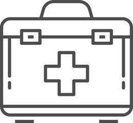 Case with cross, first aid kit