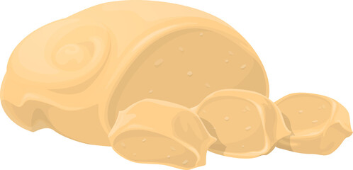 Dough pastry food isolated raw bread