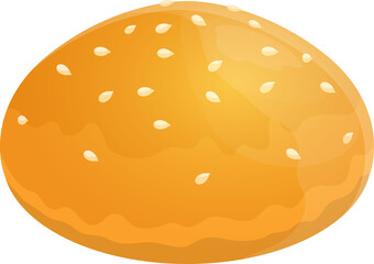 Hamburger or sandwich bun, isolated round bread