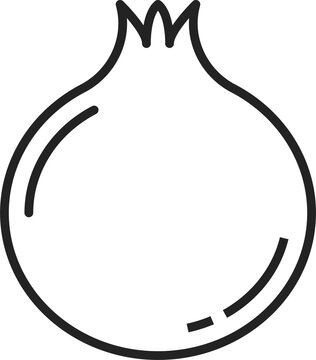 recommend clip art: Fruit pomegranate isolated line art