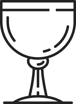 recommend clip art: Communion chalice vector line art