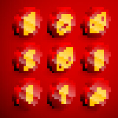 Set line Stereo speaker, Cooking pot, Online play video, Sewing thread on spool, Wi-Fi wireless internet network, Microphone and Spatula icon. Vector