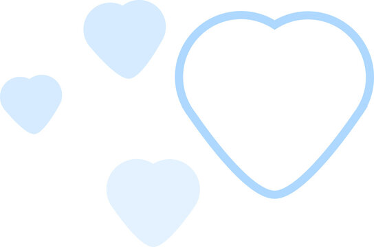 cute pastel blue heart shape decoration