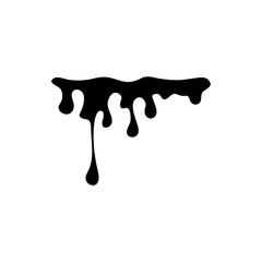 The silhouette of the flowing blood Horror on halloween