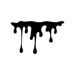 The silhouette of the flowing blood Horror on halloween