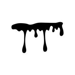 The silhouette of the flowing blood Horror on halloween