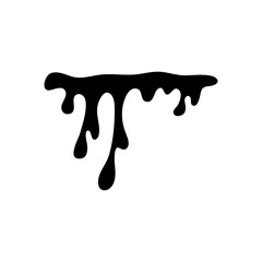 The silhouette of the flowing blood Horror on halloween